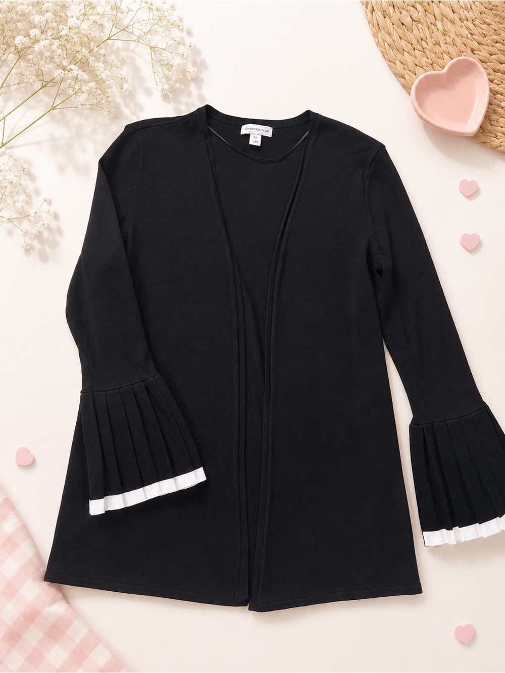 Charter Club Bell Sleeve Open Front Cardigan – NWT